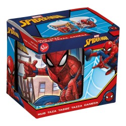 Taza Mug Spider-Man Great power Azul Rojo Ceru00e1mica 350 ml