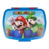 Fiambrera para Sandwich Super Mario Plu00e1stico Rojo Azul (17 x 5.6 x 13.3 cm)