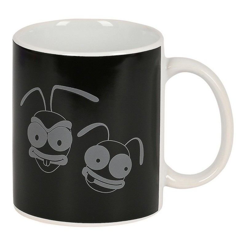 Taza Mug El Hormiguero Blanco Ceru00e1mica Negro (350 ml)