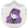 Taza con Plato Gorjuss Smitten kitten Blanco Negro Ceru00e1mica Posavasos Taza