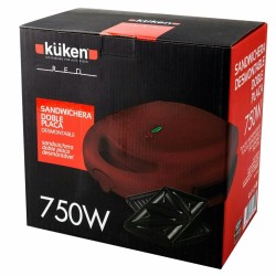 Sandwichera Ku00fcken 33790 Rojo 750 W