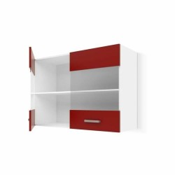 Mueble de cocina Rojo PVC Cristal Plu00e1stico Melamina 80 x 31 x 55 cm