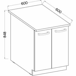 Mueble Auxiliar Sonoma Roble 60 x 51,6 x 85 cm