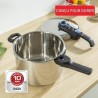 Olla Express Tefal 8 L Inducciu00f3n Acero Inoxidable