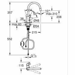 Grifo Monomando Grohe Start Flow - 30569000 Latu00f3n Forma de C