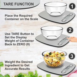 Bu00e1scula Digital de Cocina Taurus EASY INOX Acero Inoxidable