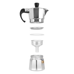 Cafetera Italiana Orbegozo KF 100 1T Plateado Aluminio (1 Taza)