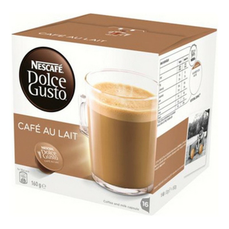 Cu00e1psulas de Cafu00e9 Au Lait Dolce Gusto (16 uds)