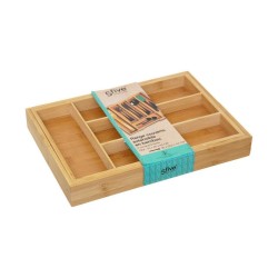 Organizador para Cubiertos 5five Madera Bambu00fa (34 x 25 x 4,5 cm)