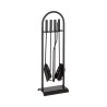 Utensilios para Chimenea EDM Negro Hierro Fundido 23 x 68,5 cm (4 Piezas)