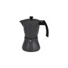 Cafetera Italiana EDM Negro Aluminio 6 Tazas Inducciu00f3n