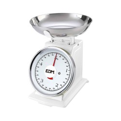 Bu00e1scula de Cocina Retro EDM Blanco 5 kg 20,5 x 4 cm