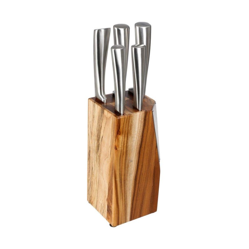 Set de Cuchillos con Soporte de Madera 5five