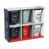 Juego de 6 Tazas de Cafu00e9 5five Bistrot (110 ml)