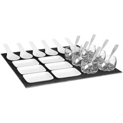 Set de Aperitivo Secret de Gourmet Negro Pizarra (30 x 30 cm)