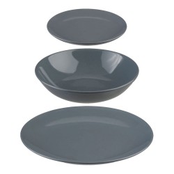 Vajilla Secret de Gourmet Ceru00e1mica Gris (18 Piezas)