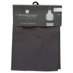 Delantal con Bolsillo Atmosphera Negro Algodu00f3n (60 x 80 cm)