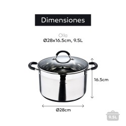 Olla de Cocciu00f3n Lenta Masterpro bgmp-1506 u00f8 28 cm (9,5 L)