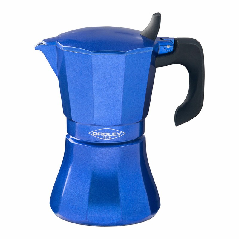 Cafetera Italiana Oroley Petra 6 Tazas Azul Aluminio