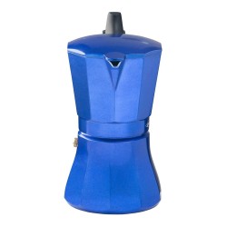 Cafetera Italiana Oroley Petra 6 Tazas Azul Aluminio