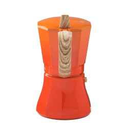 Cafetera Italiana Oroley Petra 6 Tazas Naranja Aluminio