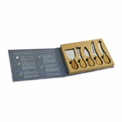 Cuchillos para Queso Andrea House cc65018 Madera Acero Inoxidable (5 Piezas)