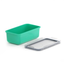 Recipiente Conservador de Alimentos Valira 6090/97 Hermu00e9tico Turquesa Termoplu00e1stico PBT Rectangular 750 ml