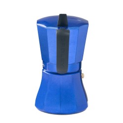 Cafetera Italiana Oroley Petra 9 Tazas Azul Aluminio