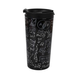 Taza Termo con Tapa iTotal Mathematics Doble pared Negro Acero Inoxidable 350 ml