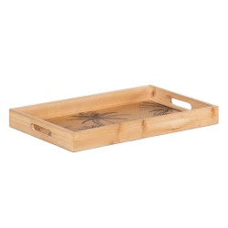 Bandeja de Aperitivos 45 x 31 x 5 cm Natural Madera Ratu00e1n 3 Piezas Palmera