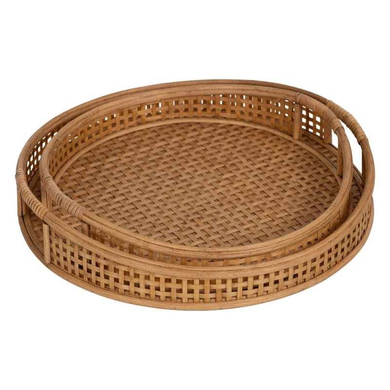 Bandeja Natural Bambu00fa 44,5 x 44,5 x 8,5 cm (2 Unidades)