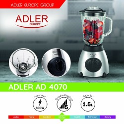 Batidora de Vaso Adler AD 4070 Negro Multicolor 800 W 600 W 1,5 L