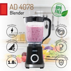 Batidora de Vaso Adler Negro 1000 W