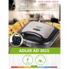 Sandwichera Adler AD 3015 Negro Multicolor Plateado 750 W