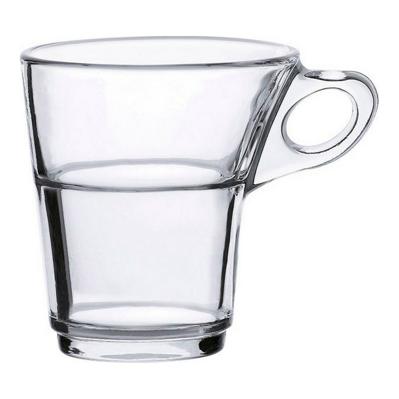 Juego de 6 Tazas de Cafu00e9 Duralex Caprice Transparente Cristal 90 ml 900 ml 6 Piezas (6 Unidades)