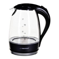 Hervidor Esperanza Negro Vidrio Plu00e1stico 2200 W 1,7 L