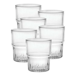 Set de Vasos Duralex Cristal Transparente Apilable 16 cl (6 pcs)