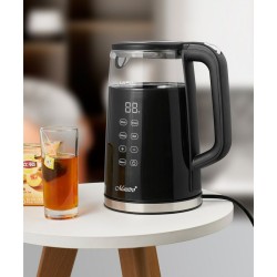 Hervidor Feel Maestro MR-049 Negro Transparente Cristal Vidrio de Borosilicato 2200 W 1,7 L