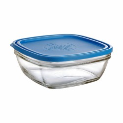 Fiambrera Hermu00e9tica Duralex Freshbox Azul Cuadrada (2 L) (20 x 20 x 8 cm)