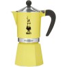 Cafetera Italiana Bialetti Rainbow Amarillo Metal Aluminio 300 ml 6 Tazas