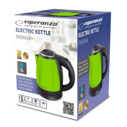 Hervidor Esperanza EKK128G Negro Verde Acero Inoxidable Plu00e1stico 1350 W 1 L