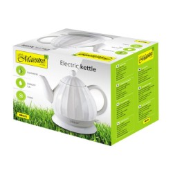 Hervidor y Tetera Elu00e9ctrica Feel Maestro MR-070 Blanco Ceru00e1mico 1200 W 1,2 L