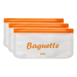 Bolsa Reutilizable para Alimentos Quttin 30 x 15 cm (3 Unidades)