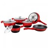 Bateru00eda de Cocina Royalty Line BS1010M Negro Rojo 10 Piezas