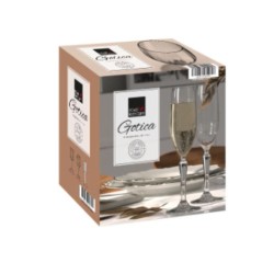 Set de Copas Royal Leerdam Gotica 210 ml Champagne u00d8 4,8 x 22,5 cm 6 Unidades