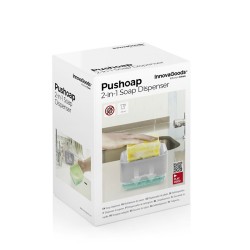 Dispensador de Jabu00f3n 2 en 1 para Fregadero Pushoap InnovaGoods