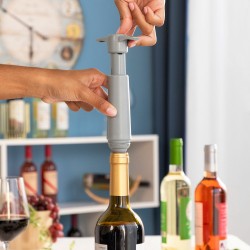 Bomba de Vacu00edo y Tapones para Vino Winuum InnovaGoods (4 tapones)