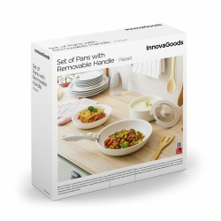 Set de Sartenes con Mango Extrau00edble y Tapa Passet InnovaGoods 5 Piezas