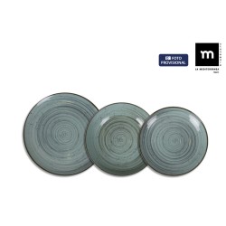 Set de Vajilla La Mediterru00e1nea Miu00f1o Turquesa 12 Piezas