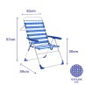 Silla Plegable Marbueno Rayas Azul Blanco 59 x 97 x 61 cm